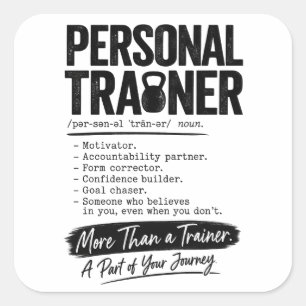 Personal Trainer Motivator Fitness Coach Square Sticker