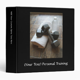 Personal Trainer or Fitness Dumbells Towel & Water Binder