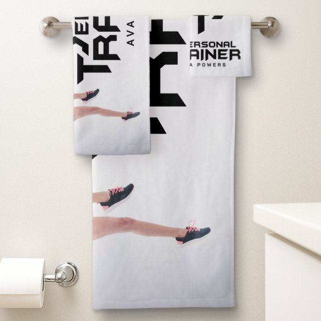 Personal Trainer Personalized Bath Towel Set (Creator Uploaded)