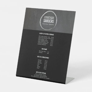 Personal Trainer Sketch Logo Pedestal Sign