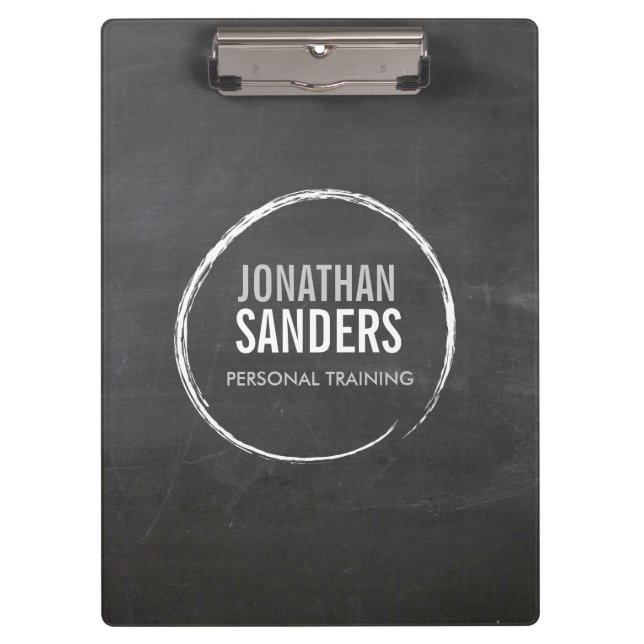 PERSONAL TRAINER SKETCH LOGO Personalized Clipboard (Front)