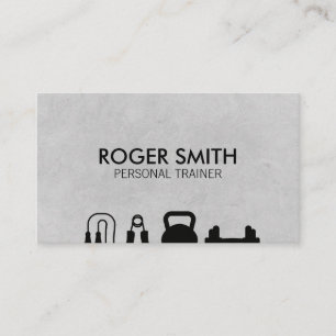 Personal Trainer   Training Workout Equipment Business Card