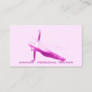 Personal Trainer Wellness Fitness Social Media Business Card