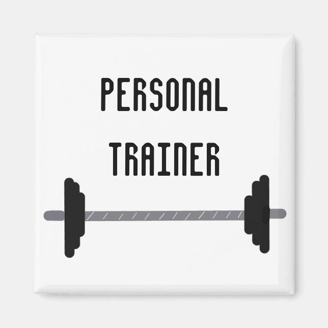 Personal Trainer with Barbell Magnet (Front)