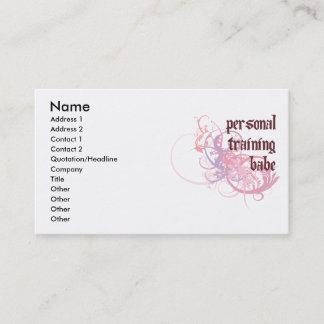 Personal Training Babe Business Card