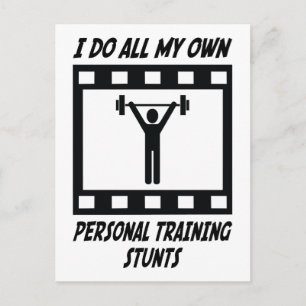 Personal Training Stunts Postcard