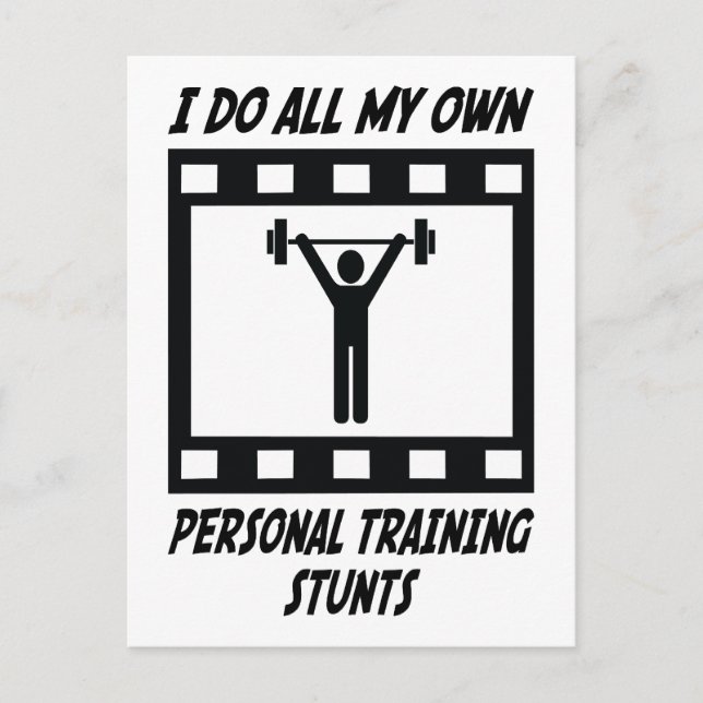 Personal Training Stunts Postcard (Front)