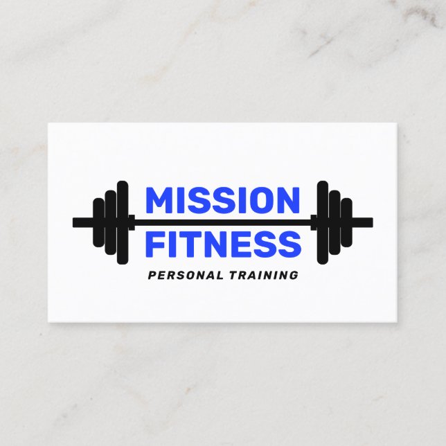 Personal Training Trainer  Bodybuilder Business Card (Front)