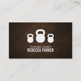 Personal Training (wood) Business Card