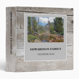 Personal travel holiday barn wood photo binder