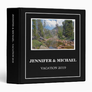 Personal travel holiday custom black photo album binder