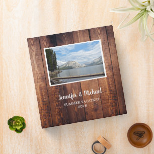 Personal travel holiday custom rustic photo album binder