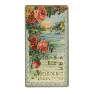 Personal Vintage Bookplate Labels