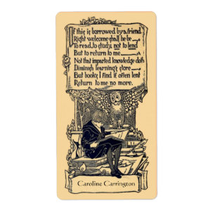 Personal Vintage Bookplate Labels