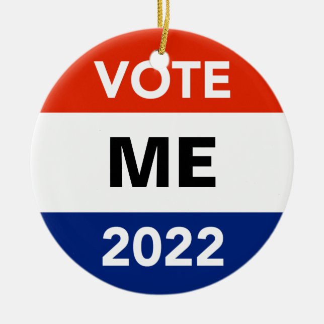 Personal Vote 2022 Midterm Election Campaign Ceramic Ornament (Front)