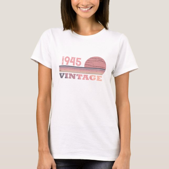 Personaliazed eighty vintage 80th birthday party T-Shirt (Front)
