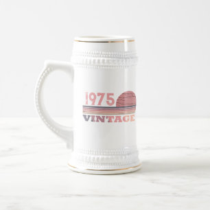 Personaliazed fifty vintage 50th birthday party beer stein