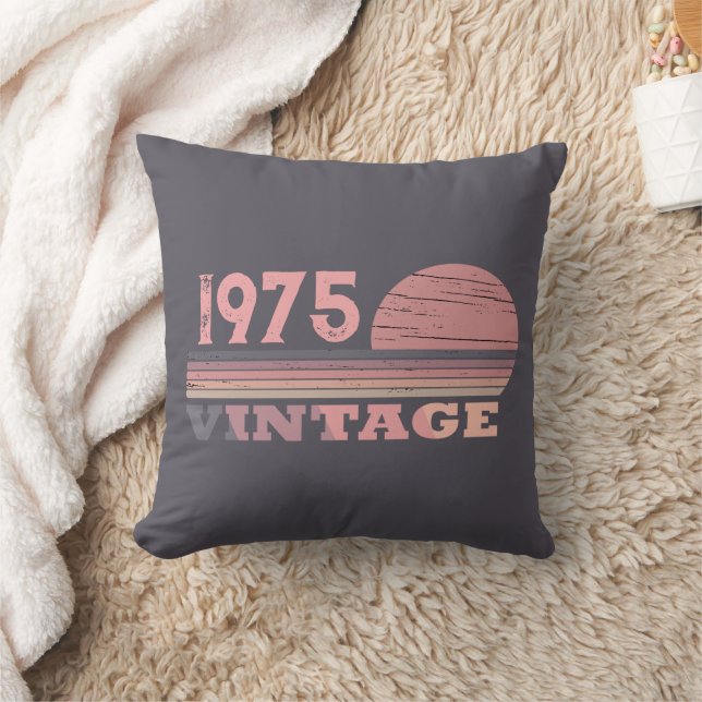 Personaliazed fifty vintage 50th birthday party throw pillow (Blanket)