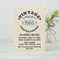 Personaliazed sixty vintage 60th birthday party