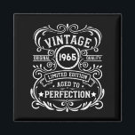 Personaliazed sixty vintage 60th birthday party magnet<br><div class="desc">Make your birthday special with this unique design. Add a touch of sophisticated elegance to your birthday celebration with our exquisite, one-of-a-kind designs. These graphics bring sophistication and originality to any product, creating a memorable and stylish gift. They are perfect for those who appreciate a touch of timeless glamour on...</div>