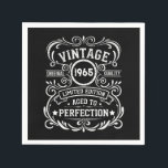 Personaliazed sixty vintage 60th birthday party napkin<br><div class="desc">Make your birthday special with this unique design. Add a touch of sophisticated elegance to your birthday celebration with our exquisite, one-of-a-kind designs. These graphics bring sophistication and originality to any product, creating a memorable and stylish gift. They are perfect for those who appreciate a touch of timeless glamour on...</div>