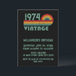 Personaliazed vintage 50th birthday gifts invitation<br><div class="desc">You can add some originality to your wardrobe collection with this vintage classic birthday graphic design with awesome typography font lettering, It is a great gift for men, women, husbands, wife, girlfriend, and a boyfriend who will love this one-of-a-kind artwork. Amazing and funny holiday present for your happy birthday party....</div>