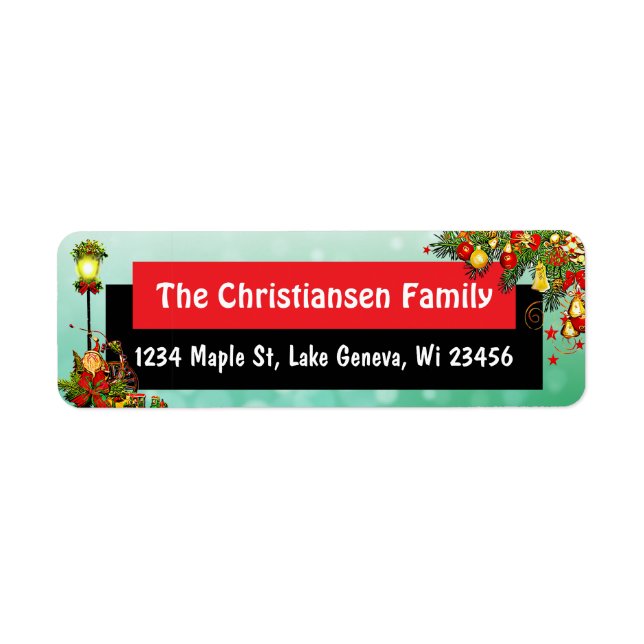 Personalied Christmas Green Red Festive Holiday (Front)