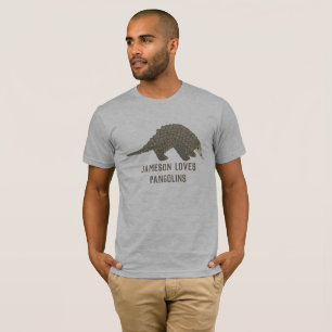 Personalied Custom Message Pangolin Graphic TShirt