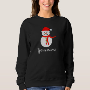 Personalied Name Snowman Christmas  Sweatshirt