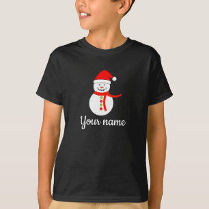 Personalied Name Snowman Christmas T-Shirt