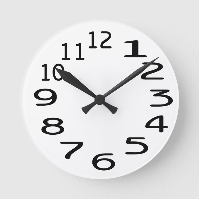 Personalisable Clock template with Numbers (Front)
