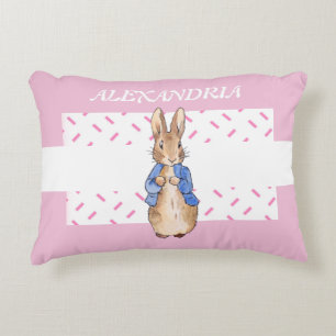 Personalisation Peter the Rabbit Child's Name Accent Pillow