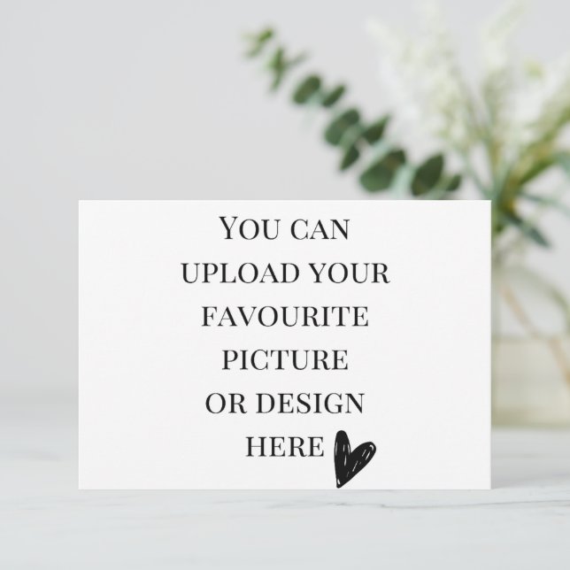 Personalise 3.5" x 5" enclosure card- landscape  (Standing Front)