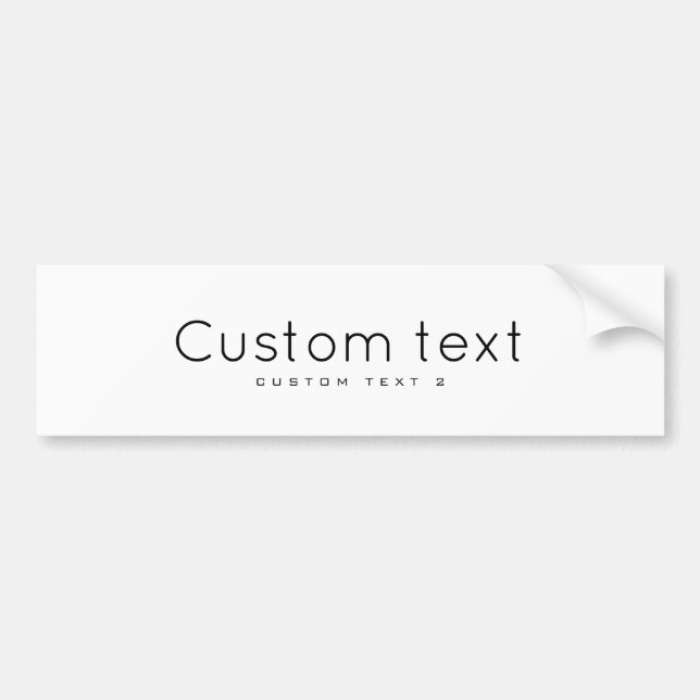 Personalise 3" x 11" bumper sticker (Front)