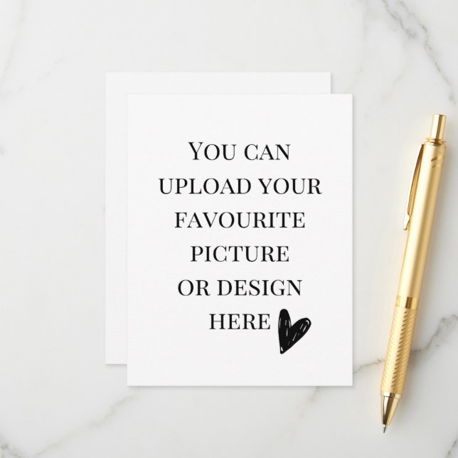 Personalise 4.25" x 5.5" enclosure card- portrait  (Front/Back In Situ)