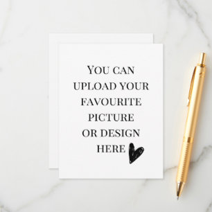 Personalise 4.25" x 5.5" enclosure card- portrait  card
