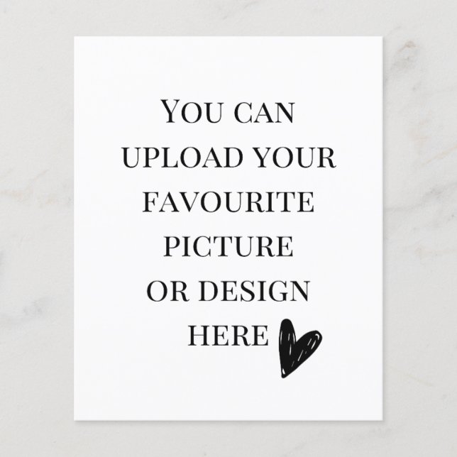 Personalise 4.5" x 5.6" enclosure card- portrait  (Front)