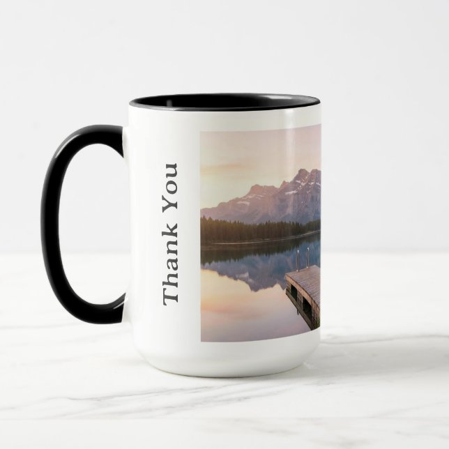 Personalise Alps Mountain Lake Nature Landscape Mug (Left)