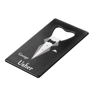 Personalise Best Man/Usher/Groom Bottle Opener Credit Card Bottle Opener