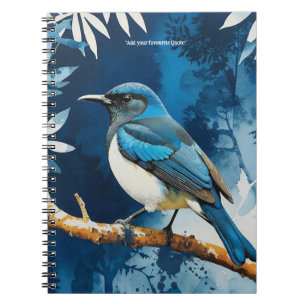 PERSONALISE: Blue Bird Notebook Journal