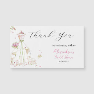 Personalise Bridal Shower Dress Thank you