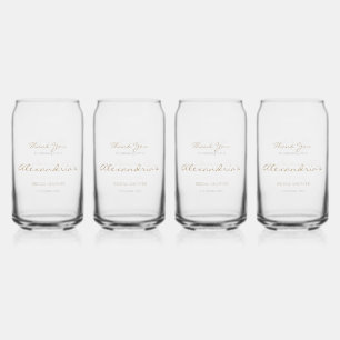 Personalise Bridal Shower Thank you Can Glass