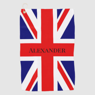 Personalise British flag Golf Towel