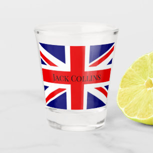 Personalise British flag Shot Glass