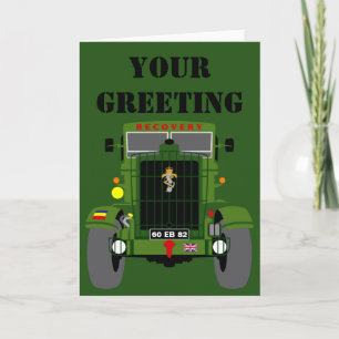 PERSONALISE BRITISH VETRAN ARMY REME SCAMMELL CARD
