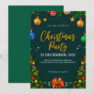 personalise Christmas party  Invitation