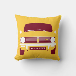 Personalise custom retro Classic Mini Clubman Throw Pillow