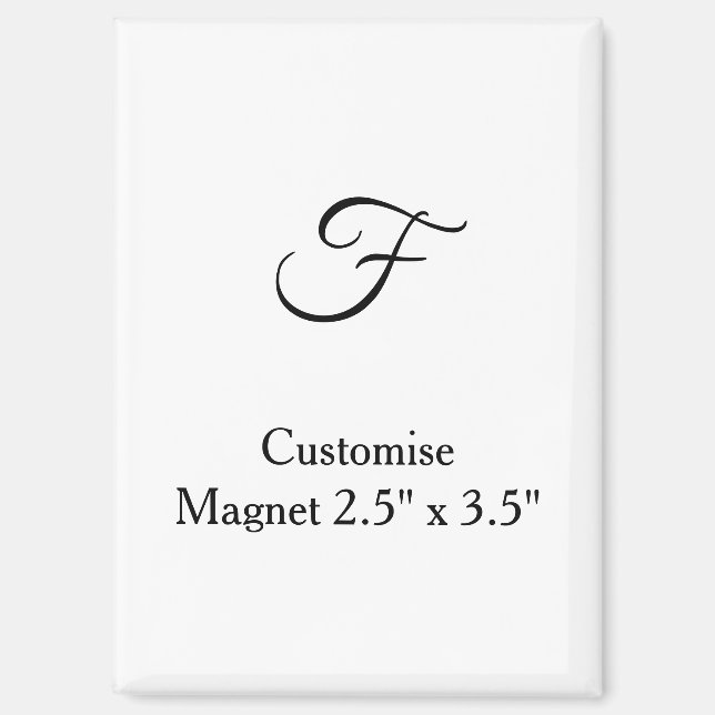personalise custom simple 2.5" x 3.5" Rectangle Magnet (Front)