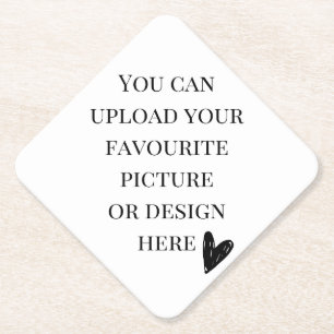Personalise diamond  paper coaster