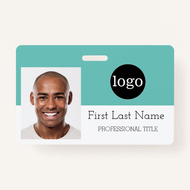 Personalise Employee - Logo, Photo, Barcode, Name  Badge (Front)